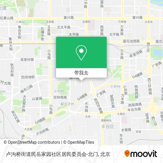 卢沟桥街道民岳家园社区居民委员会-北门地图