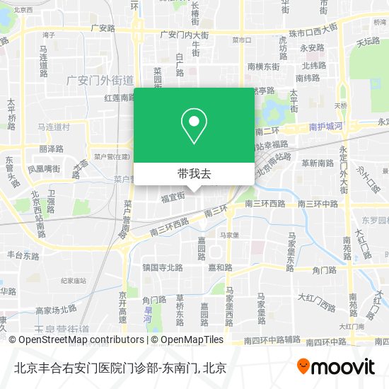 北京丰合右安门医院门诊部-东南门地图
