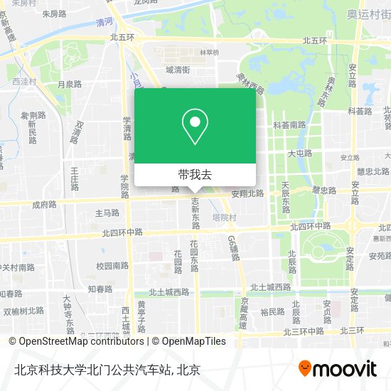 北京科技大学北门公共汽车站地图