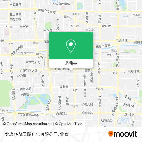 北京佑德天联广告有限公司地图