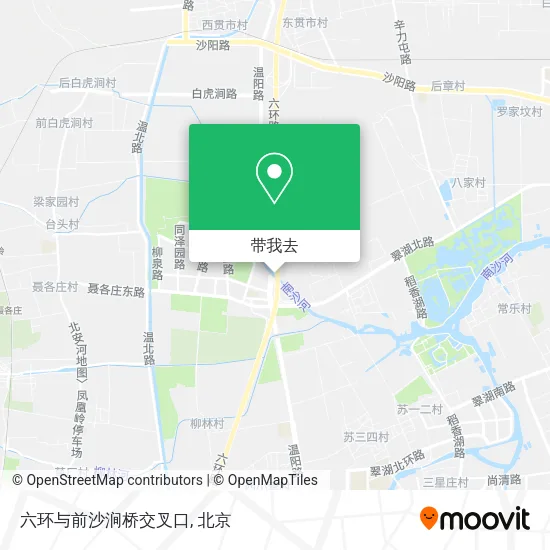 六环与前沙涧桥交叉口地图