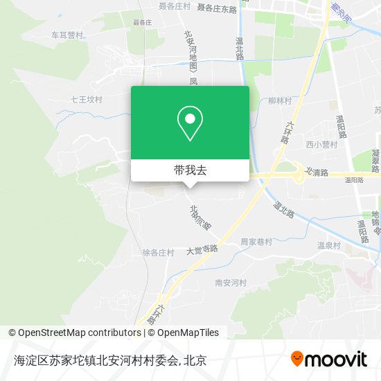 海淀区苏家坨镇北安河村村委会地图