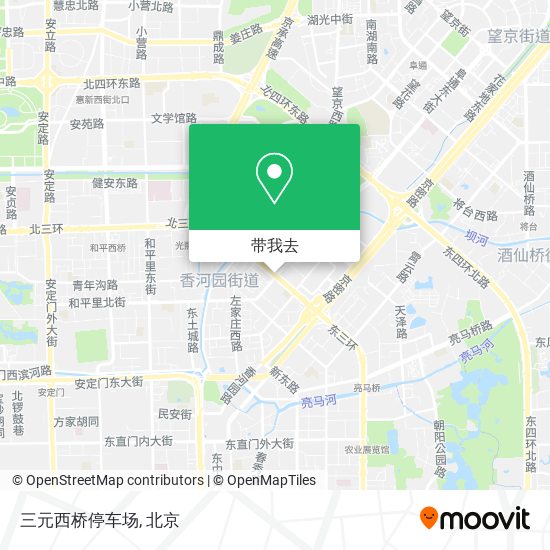 三元西桥停车场地图
