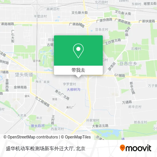 盛华机动车检测场新车外迁大厅地图