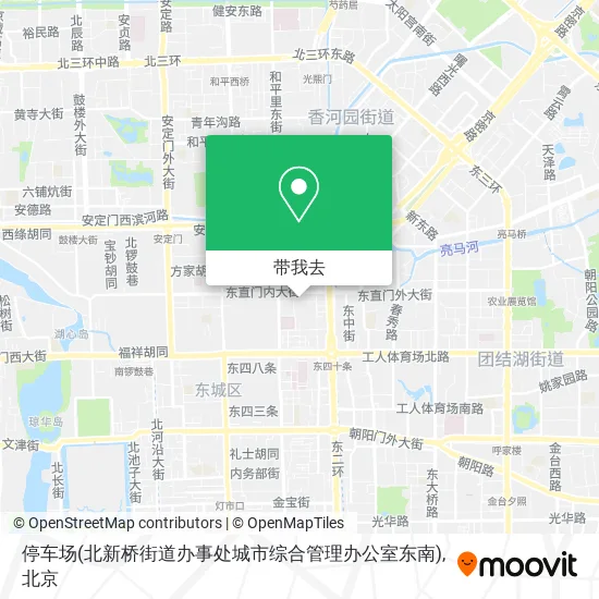 停车场(北新桥街道办事处城市综合管理办公室东南)地图