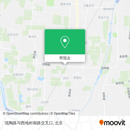 琉陶路与西地村南路交叉口地图