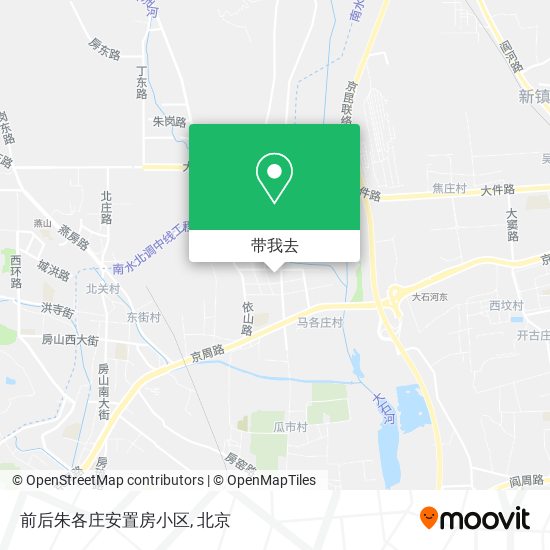 前后朱各庄安置房小区地图