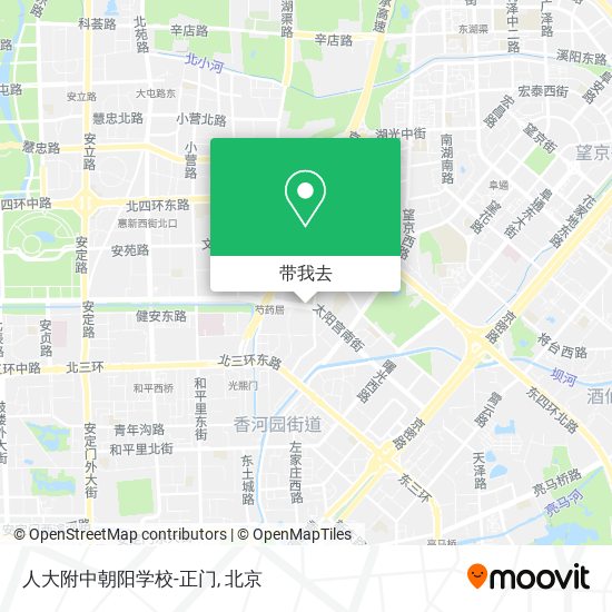 人大附中朝阳学校-正门地图