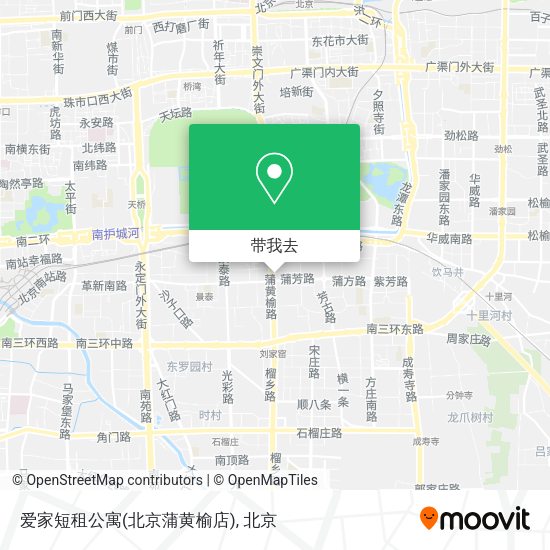 爱家短租公寓(北京蒲黄榆店)地图