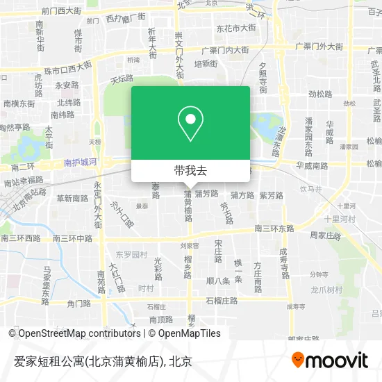 爱家短租公寓(北京蒲黄榆店)地图