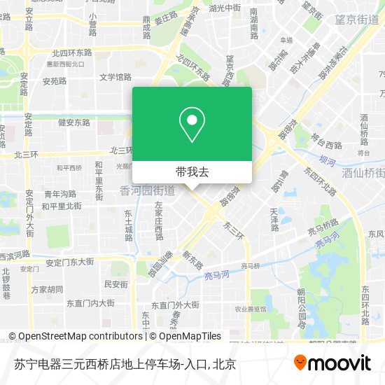 苏宁电器三元西桥店地上停车场-入口地图