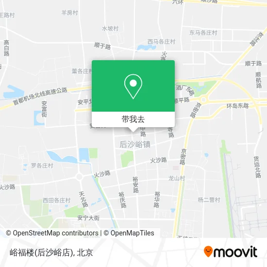 峪福楼(后沙峪店)地图