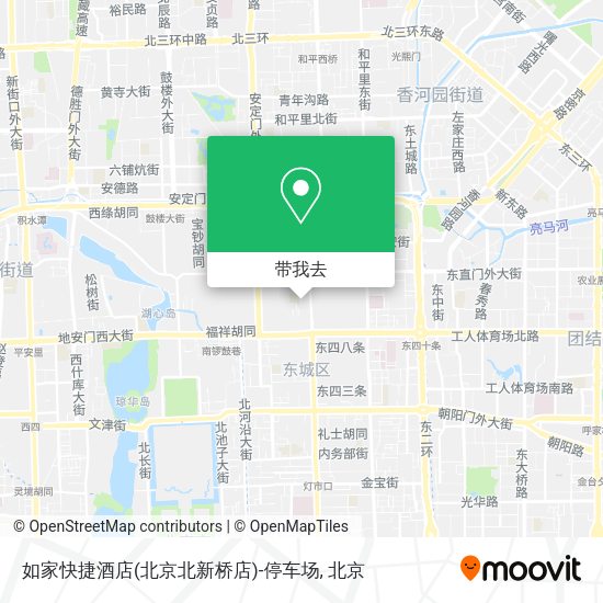 如家快捷酒店(北京北新桥店)-停车场地图