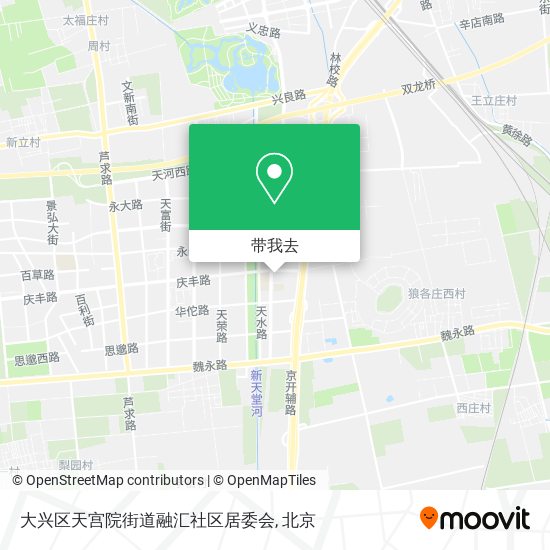 大兴区天宫院街道融汇社区居委会地图