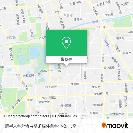 清华大学外语网络多媒体自学中心地图