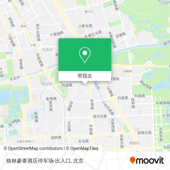 格林豪泰酒店停车场-出入口地图