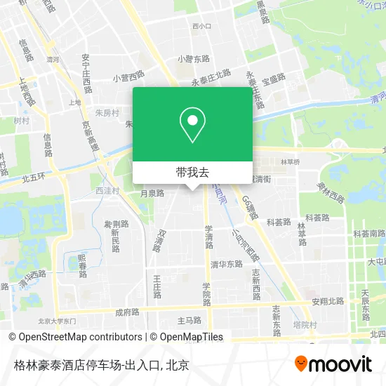 格林豪泰酒店停车场-出入口地图