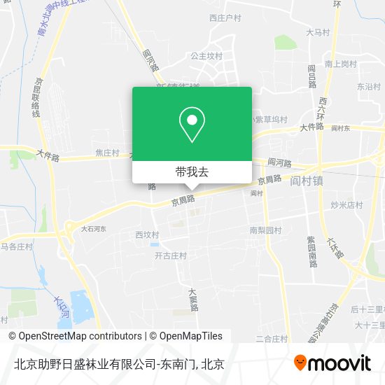 北京助野日盛袜业有限公司-东南门地图