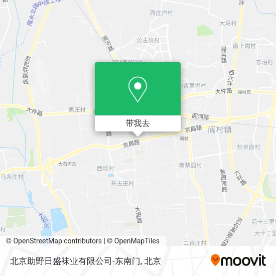 北京助野日盛袜业有限公司-东南门地图