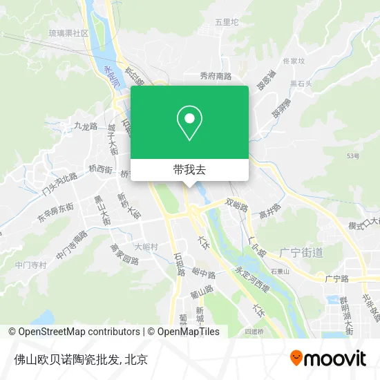 佛山欧贝诺陶瓷批发地图