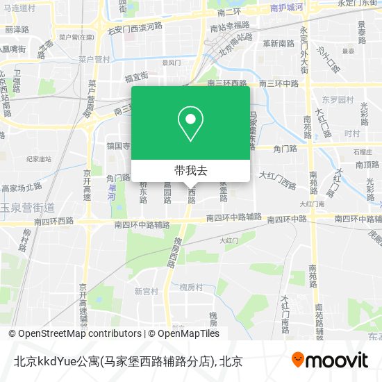 北京kkdYue公寓(马家堡西路辅路分店)地图
