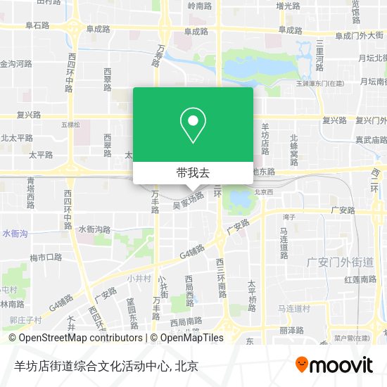 羊坊店街道综合文化活动中心地图