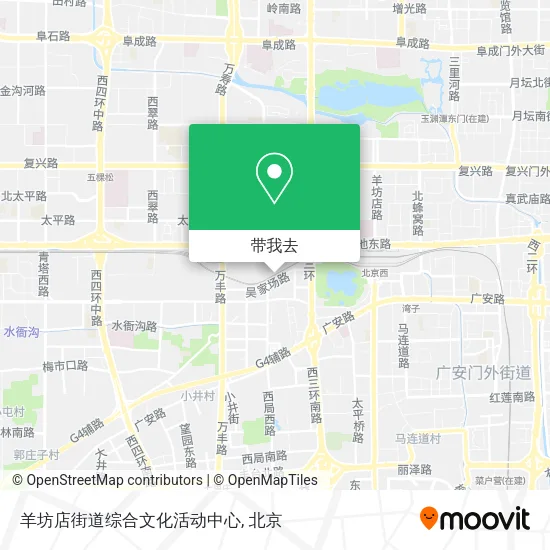 羊坊店街道综合文化活动中心地图