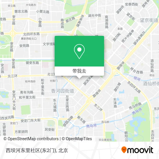 西坝河东里社区(东2门)地图
