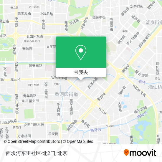 西坝河东里社区-北2门地图