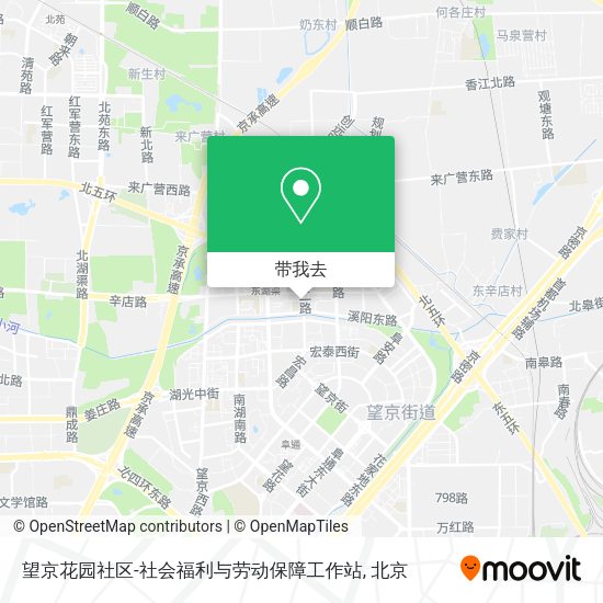 望京花园社区-社会福利与劳动保障工作站地图
