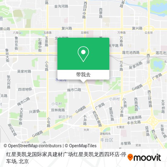 红星美凯龙国际家具建材广场红星美凯龙西四环店-停车场地图