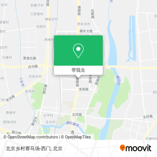 北京乡村赛马场-西门地图