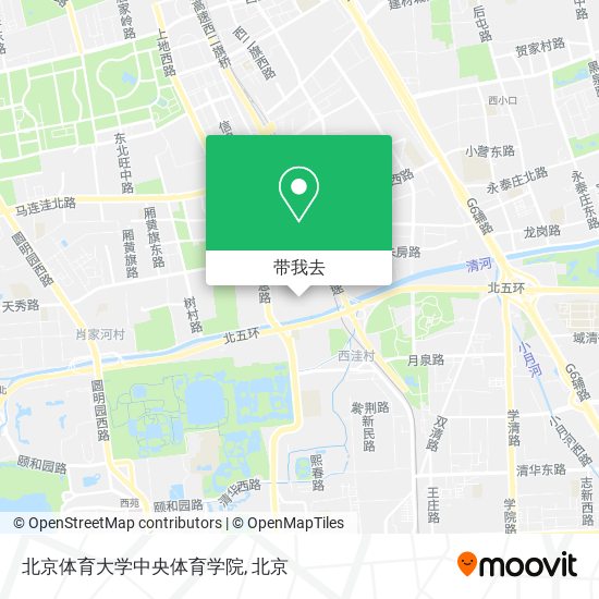 北京体育大学中央体育学院地图