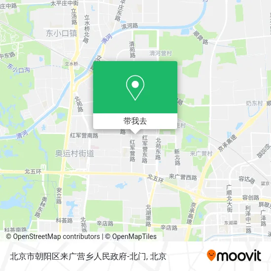 北京市朝阳区来广营乡人民政府-北门地图