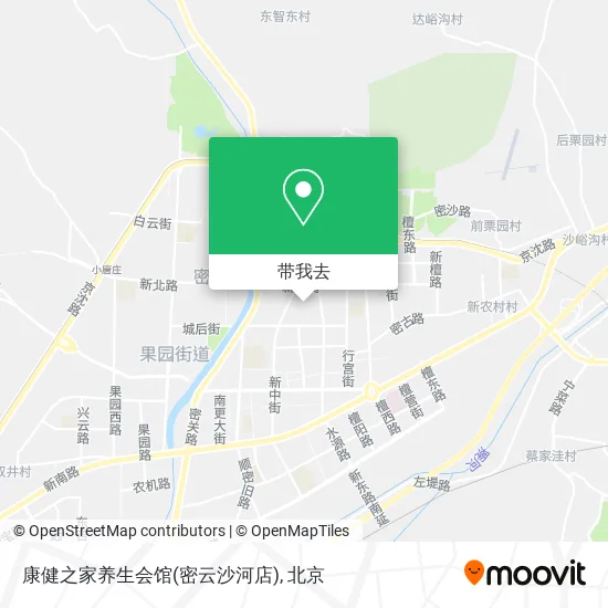 康健之家养生会馆(密云沙河店)地图