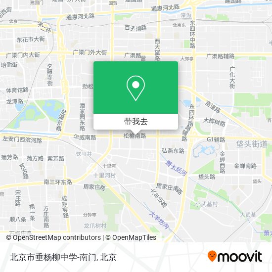 北京市垂杨柳中学-南门地图