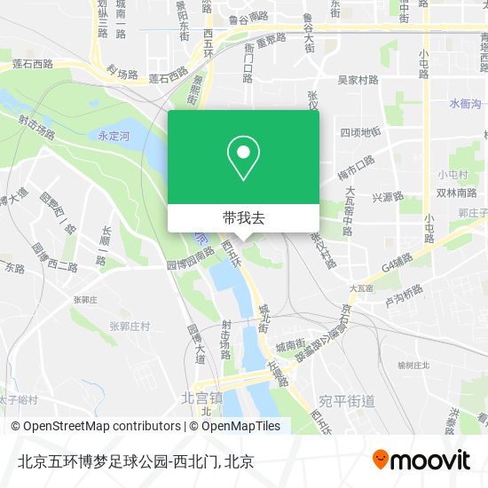 北京五环博梦足球公园-西北门地图