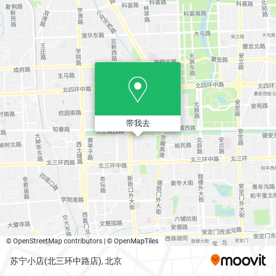 苏宁小店(北三环中路店)地图