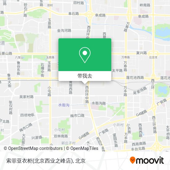 索菲亚衣柜(北京西业之峰店)地图