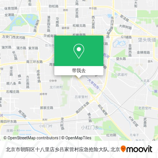 北京市朝阳区十八里店乡吕家营村应急抢险大队地图