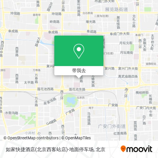 如家快捷酒店(北京西客站店)-地面停车场地图