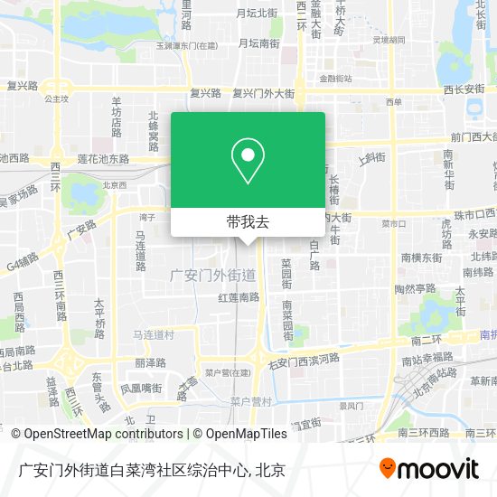 广安门外街道白菜湾社区综治中心地图
