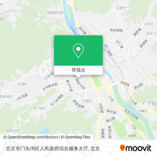 北京市门头沟区人民政府综合服务大厅地图
