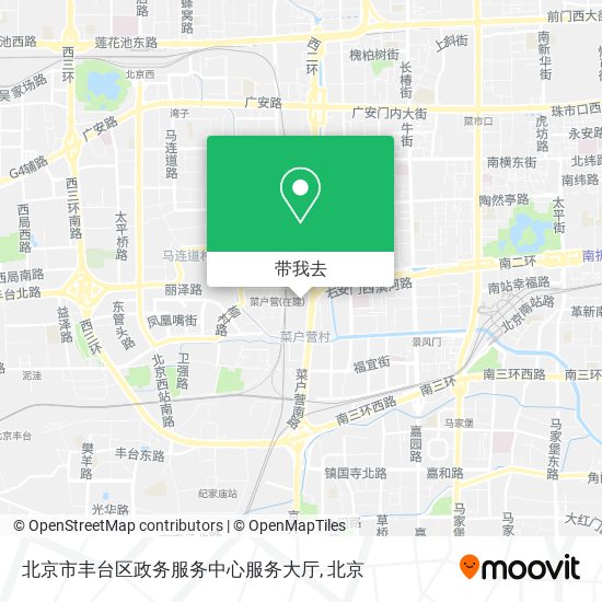 北京市丰台区政务服务中心服务大厅地图