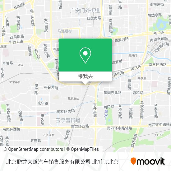 北京鹏龙大道汽车销售服务有限公司-北1门地图
