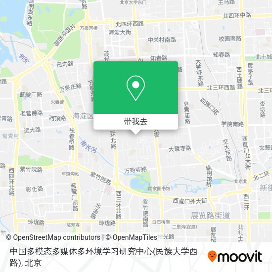 中国多模态多媒体多环境学习研究中心(民族大学西路)地图