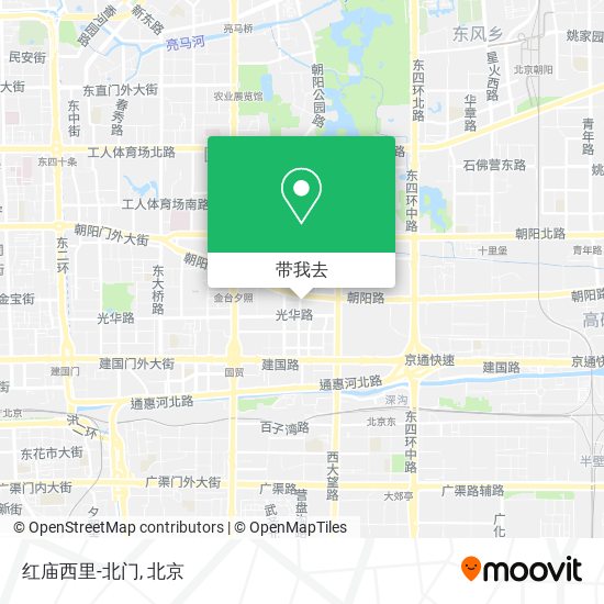 红庙西里-北门地图