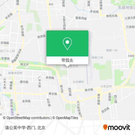 蒲公英中学-西门地图