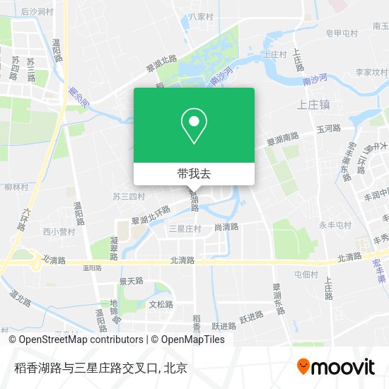 稻香湖路与三星庄路交叉口地图