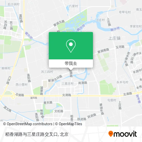 稻香湖路与三星庄路交叉口地图